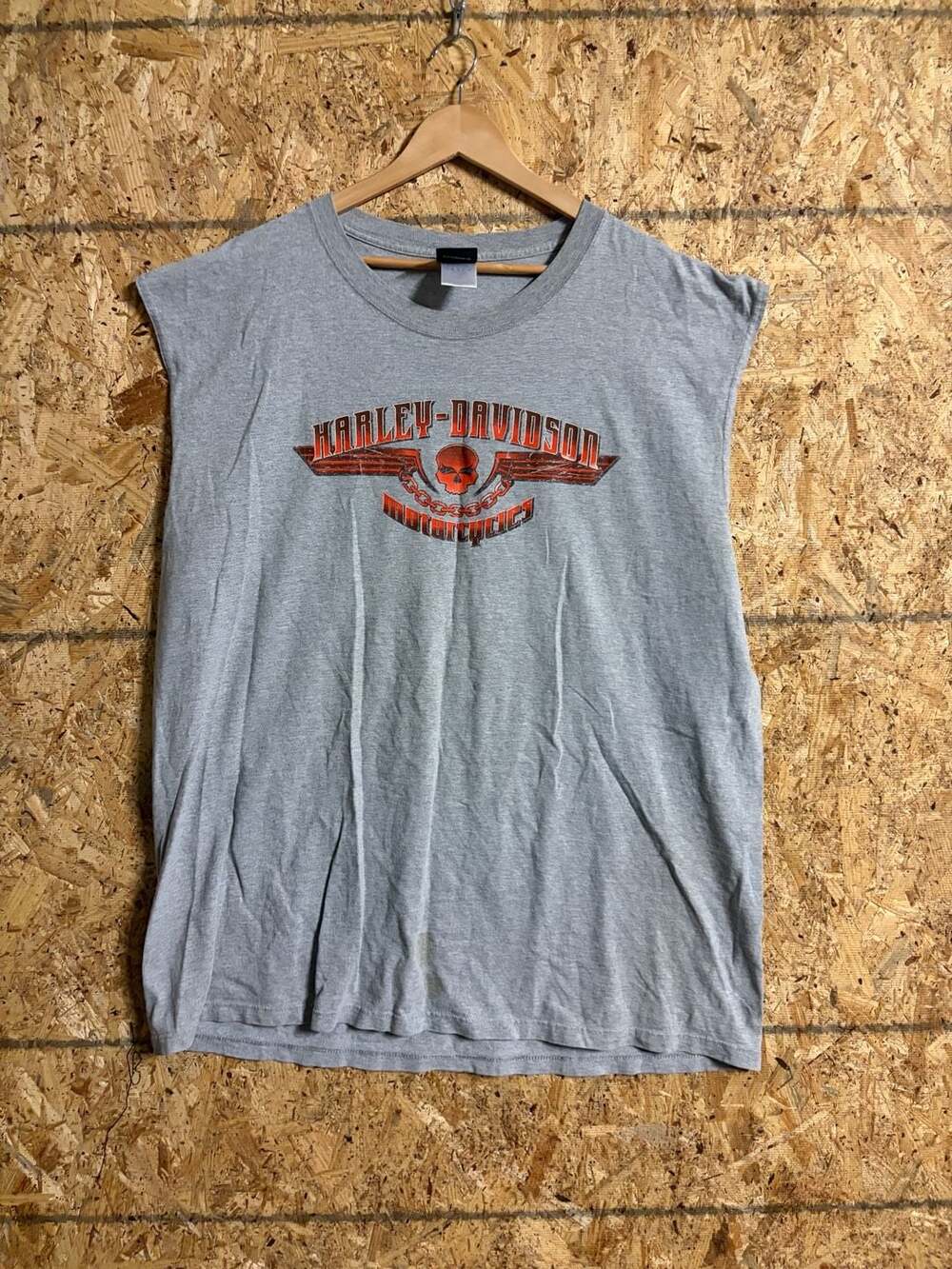 Harley-Davidson Chester's Mesa Arizona Skull Graphic Sleeveless T-Shirt Grey